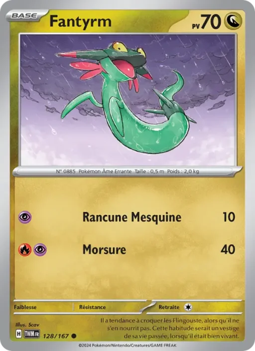 Carte Pokémon Fantyrm 128/167 Commune Mascarade Crépusculaire
