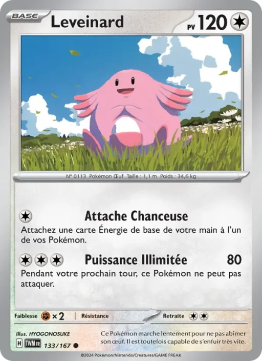 Carte Pokémon Leveinard 133/167 Commune Mascarade Crépusculaire