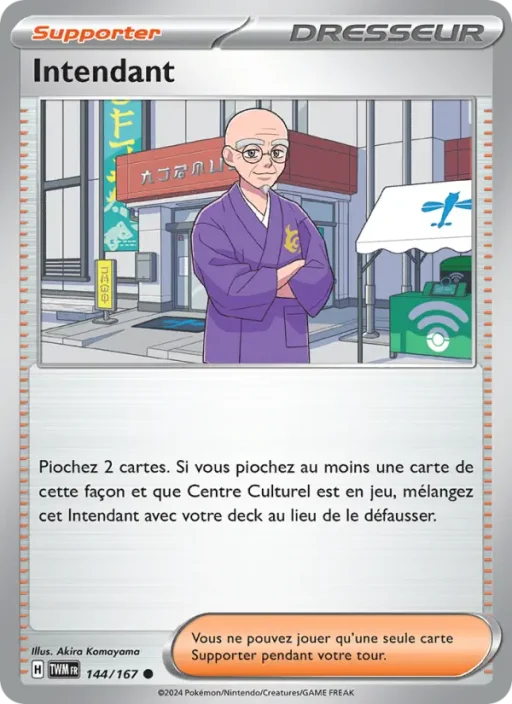 Carte Pokémon Intendant 144/167 Commune Mascarade Crépusculaire