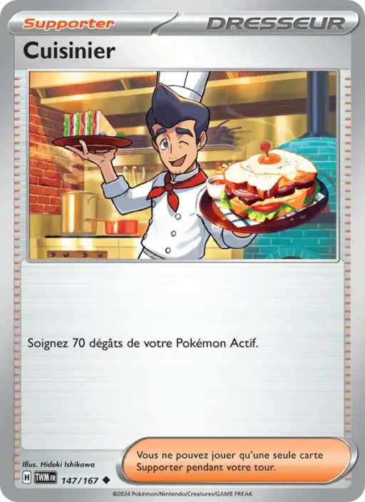 Carte Pokémon Cuisinier 147/167 Peu Commune Mascarade Crépusculaire