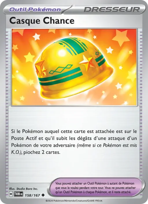 Carte Pokémon Casque Chance 158/167 Peu Commune Mascarade Crépusculaire