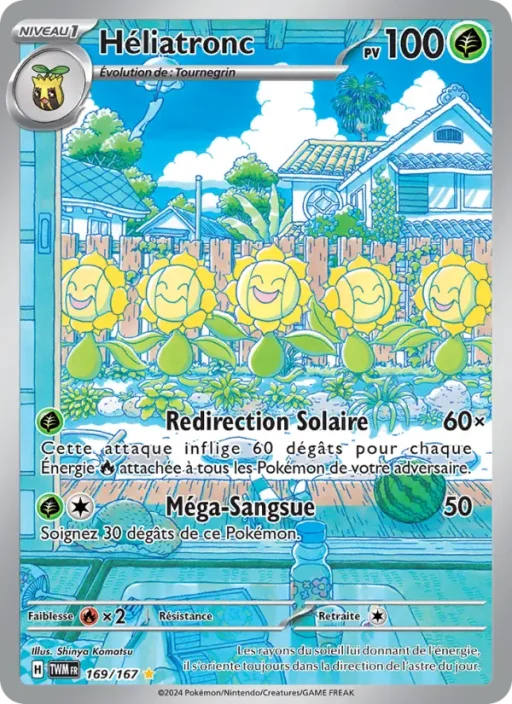 Carte Pokémon Héliatronc 169/167 Illustration rare Mascarade Crépusculaire