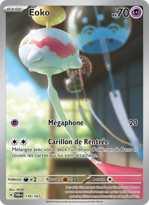 Carte Pokémon Éoko 179/167 Illustration rare Mascarade Crépusculaire