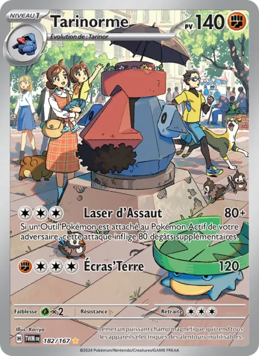 Carte Pokémon Tarinorme 182/167 Illustration rare Mascarade Crépusculaire