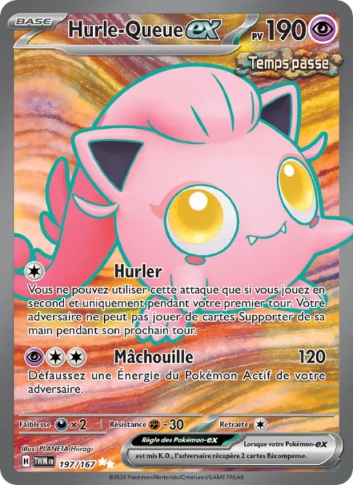 Carte Pokémon Hurle-Queue-ex 197/167 Ultra Rare Mascarade Crépusculaire