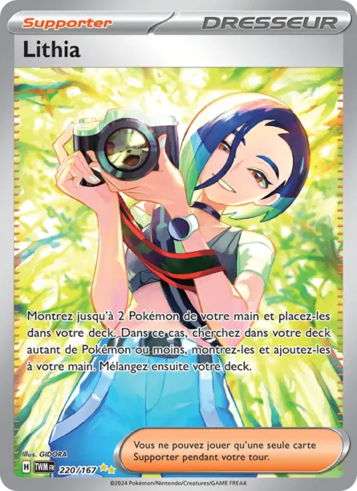Carte Pokémon Lithia 220/167 Illustration spéciale rare Mascarade Crépusculaire