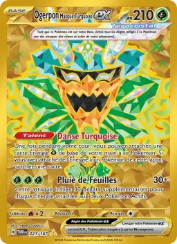 Carte Pokemon Ogerpon Masque Turquoise-ex #221
