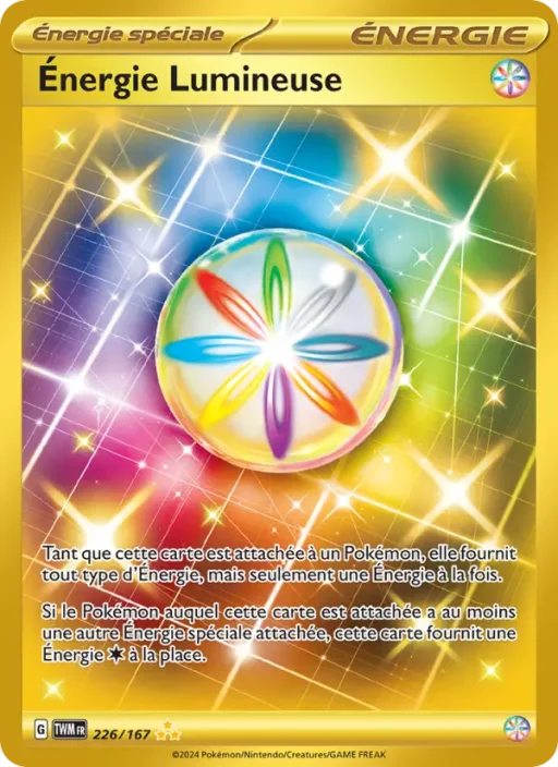 Carte Pokémon Énergie Lumineuse 226/167 Hyper rare Mascarade Crépusculaire