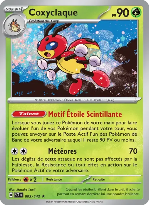 Carte Pokémon Coxyclaque 003/142 Rare Couronne Stellaire