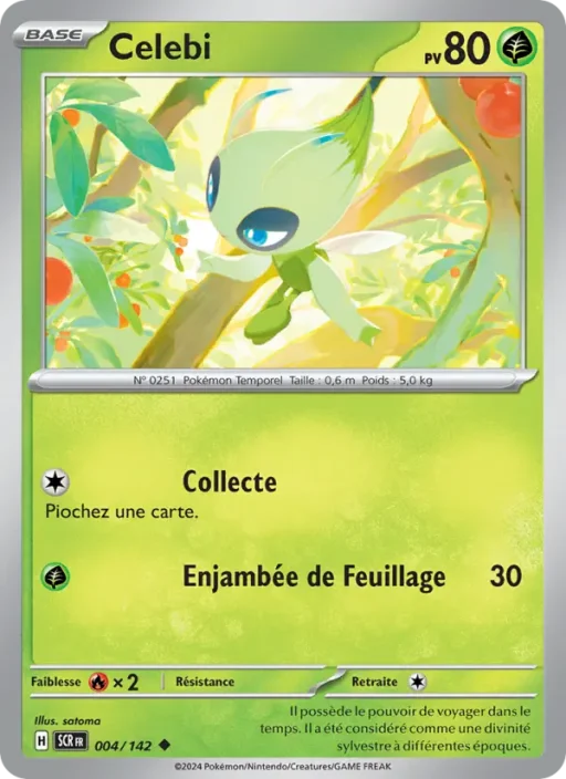Carte Pokémon Celebi 004/142 Peu Commune Couronne Stellaire