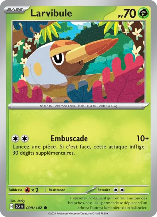 Carte Pokémon Larvibule 009/142 Commune Couronne Stellaire