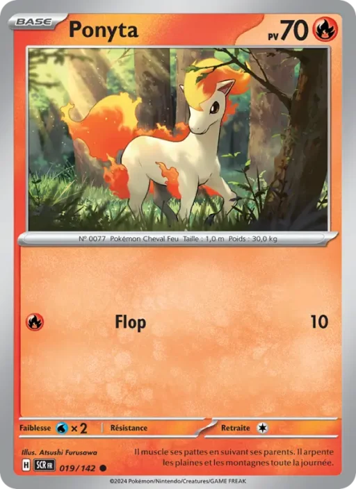 Carte Pokémon Ponyta 019/142 Commune Couronne Stellaire