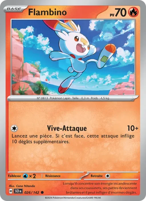 Carte Pokémon Flambino 026/142 Commune Couronne Stellaire