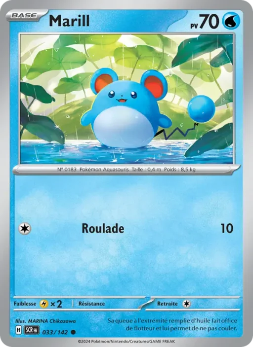 Carte Pokémon Marill 033/142 Commune Couronne Stellaire