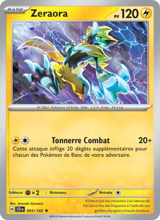 Carte Pokémon Zeraora 055/142 Rare Couronne Stellaire