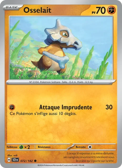 Carte Pokémon Osselait 072/142 Commune Couronne Stellaire