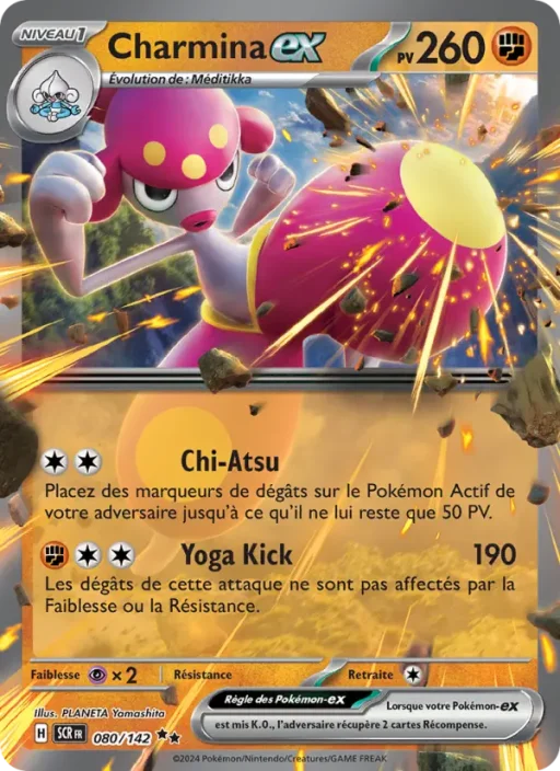 Carte Pokémon Charmina-ex 080/142 Double rare Couronne Stellaire