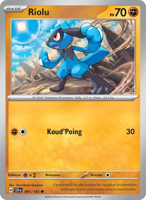 Carte Pokémon Riolu 081/142 Commune Couronne Stellaire