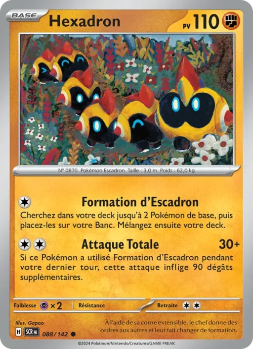Carte Pokémon Hexadron 088/142 Commune Couronne Stellaire