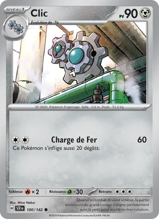 Carte Pokémon Clic 100/142 Commune Couronne Stellaire