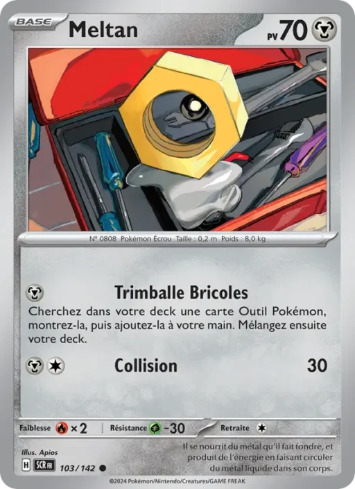 Carte Pokémon Meltan 103/142 Commune Couronne Stellaire