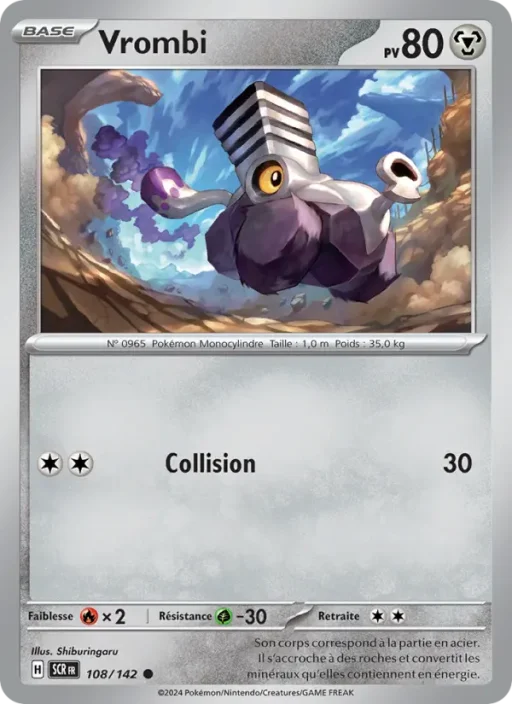 Carte Pokémon Vrombi 108/142 Commune Couronne Stellaire