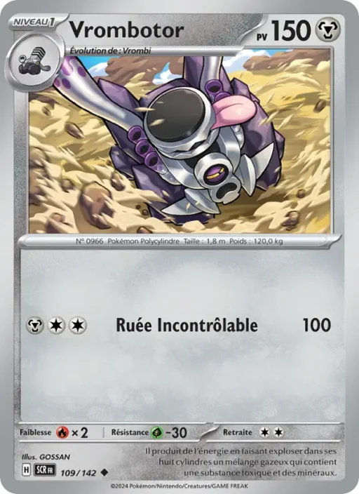 Carte Pokémon Vrombotor 109/142 Peu Commune Couronne Stellaire