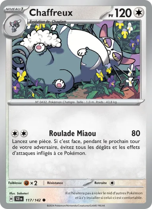 Carte Pokémon Chaffreux 117/142 Commune Couronne Stellaire