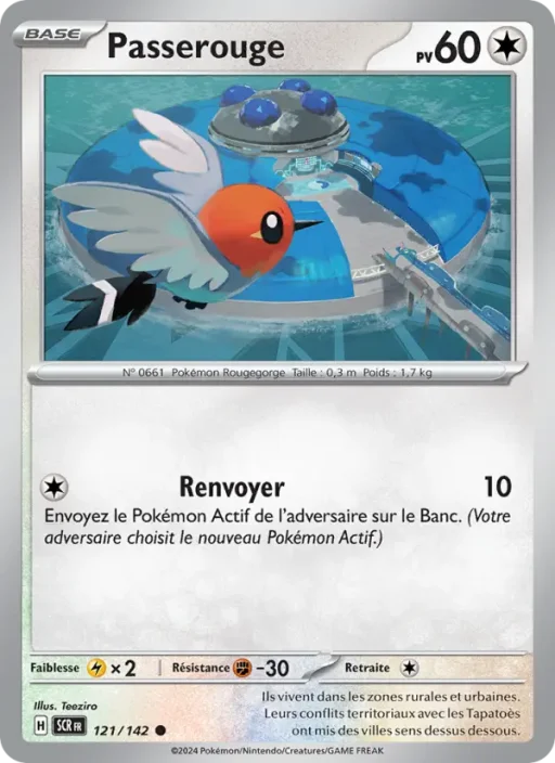 Carte Pokémon Passerouge 121/142 Commune Couronne Stellaire