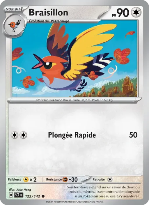 Carte Pokémon Braisillon 122/142 Commune Couronne Stellaire