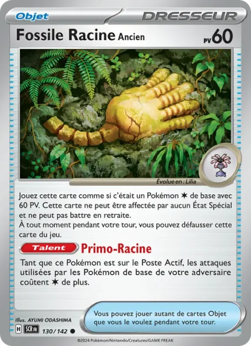 Carte Pokémon Fossile Racine Ancien 130/142 Commune Couronne Stellaire