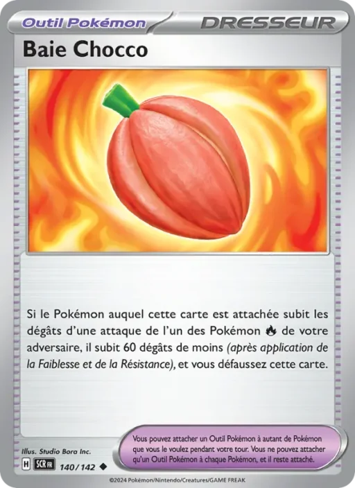Carte Pokémon Baie Chocco 140/142 Peu Commune Couronne Stellaire