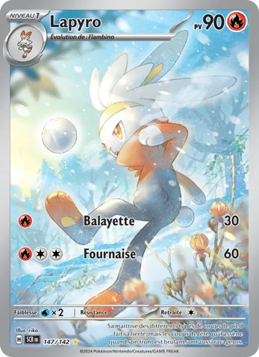 Carte Pokémon Lapyro 147/142 Illustration rare Couronne Stellaire