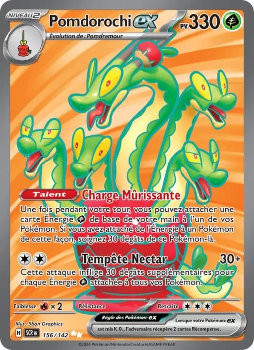 Carte Pokémon Pomdorochi-ex 156/142 Ultra Rare Couronne Stellaire
