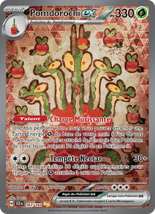 Carte Pokémon Pomdorochi-ex 167/142 Illustration spéciale rare Couronne Stellaire