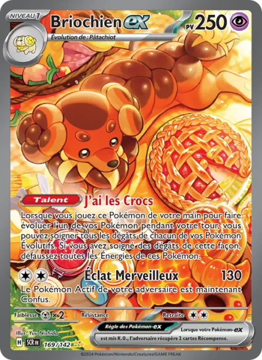 Carte Pokémon Briochien-ex 169/142 Illustration spéciale rare Couronne Stellaire