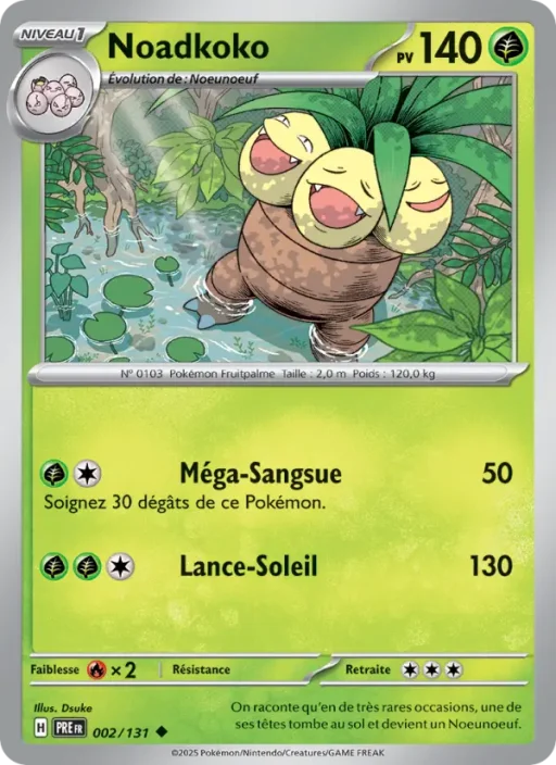 Carte Pokémon Noadkoko 002/131 Peu Commune Évolutions Prismatiques