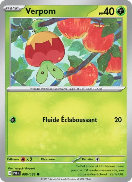 Carte Pokémon Verpom 009/131 Commune Évolutions Prismatiques