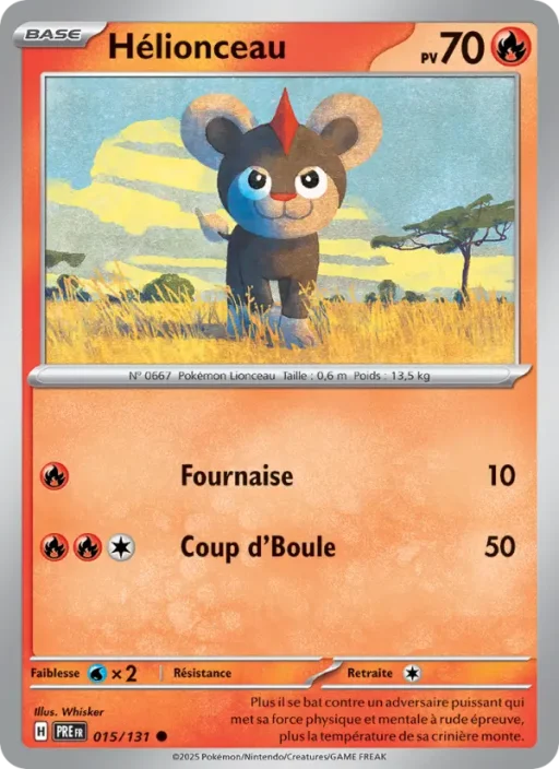 Carte Pokémon Hélionceau 015/131 Commune Évolutions Prismatiques