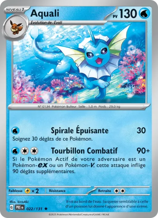 Carte Pokémon Aquali 022/131 Rare Évolutions Prismatiques