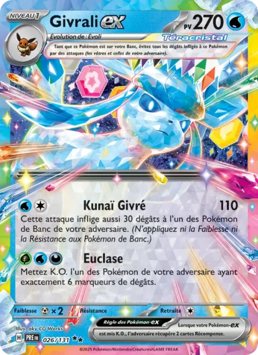 Carte Pokémon Givrali-ex 026/131 Double rare Évolutions Prismatiques