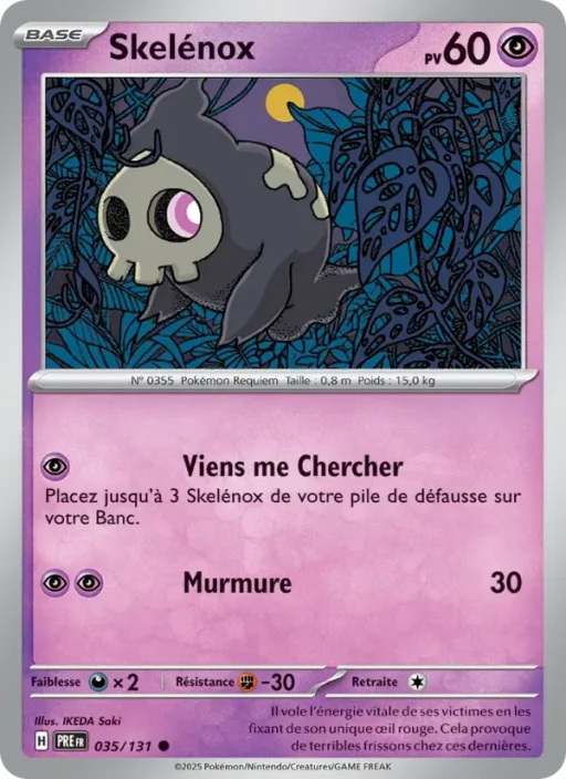 Carte Pokémon Skelénox 035/131 Commune Évolutions Prismatiques