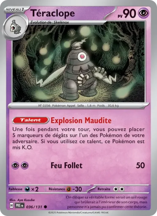 Carte Pokémon Téraclope 036/131 Commune Évolutions Prismatiques