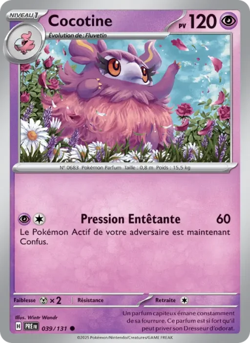 Carte Pokémon Cocotine 039/131 Commune Évolutions Prismatiques