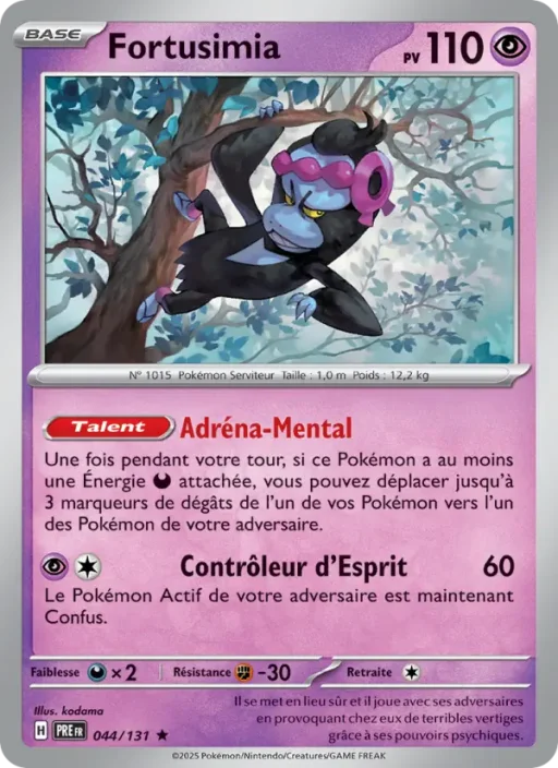 Carte Pokémon Fortusimia 044/131 Rare Évolutions Prismatiques