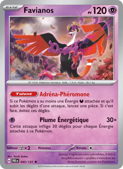 Carte Pokémon Favianos 045/131 Rare Évolutions Prismatiques