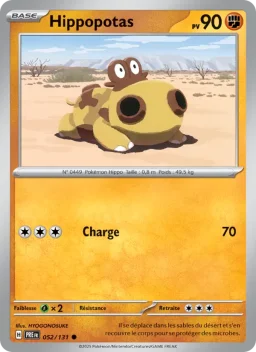 Carte Pokemon Hippopotas #052