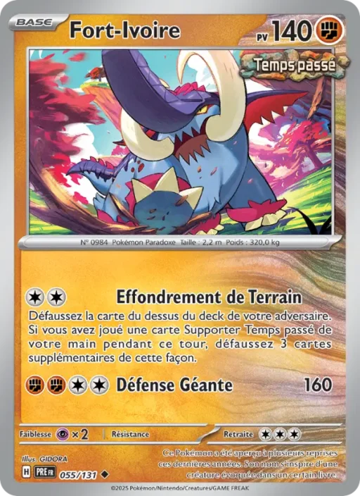 Carte Pokémon Fort-Ivoire 055/131 Peu Commune Évolutions Prismatiques