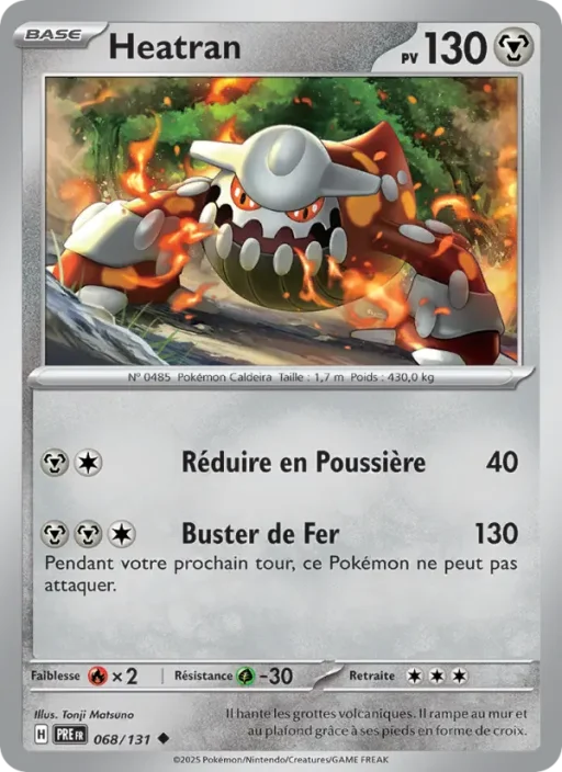 Carte Pokémon Heatran 068/131 Peu Commune Évolutions Prismatiques