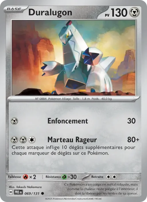 Carte Pokémon Duralugon 069/131 Commune Évolutions Prismatiques